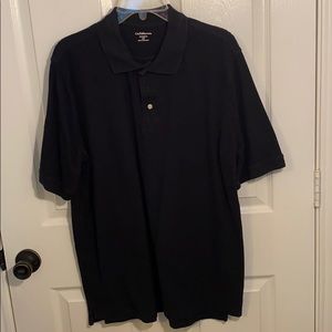 Black large tall 100% cotton polo